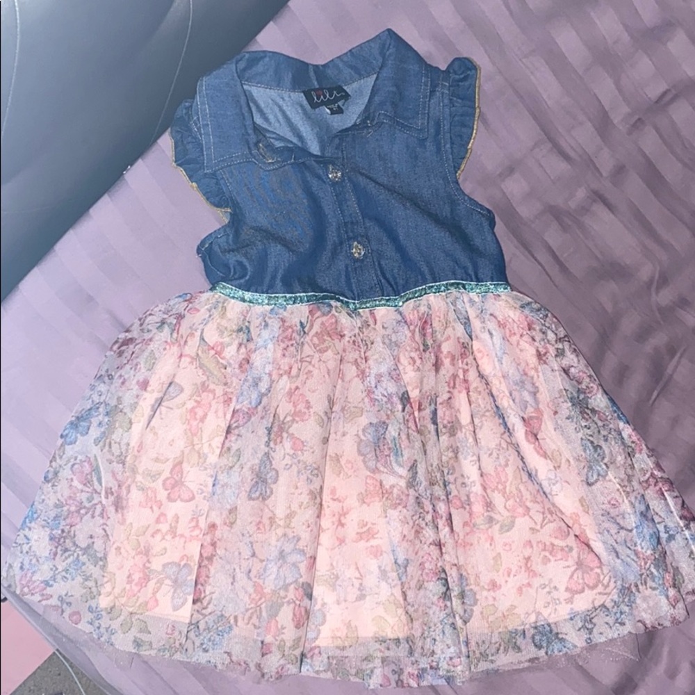 Denim and floral dress